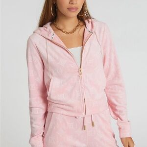 Juicy Couture Larger Emblem Art Pink Hoodie